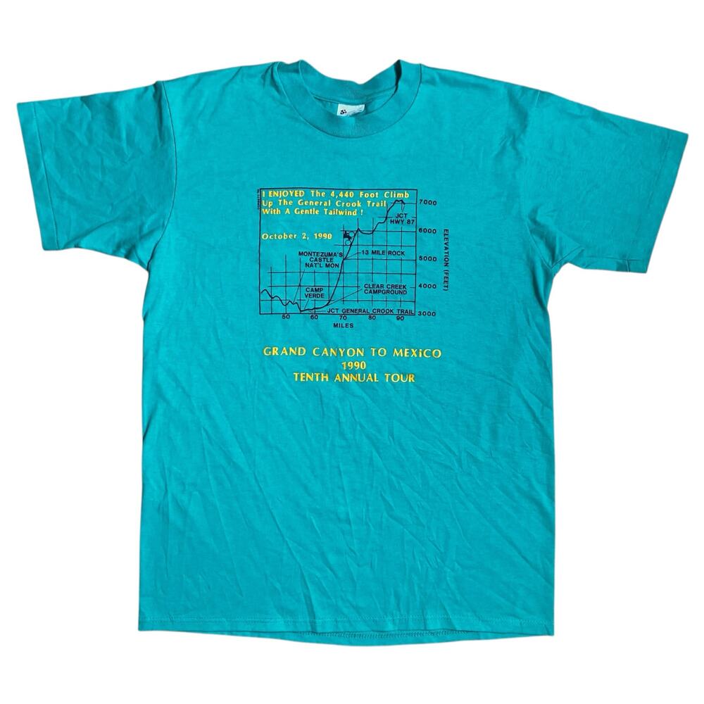 Vintage 90s Grand Canyon to Mexico Bicycle Tour T-Shirt Large 1990 Arizona